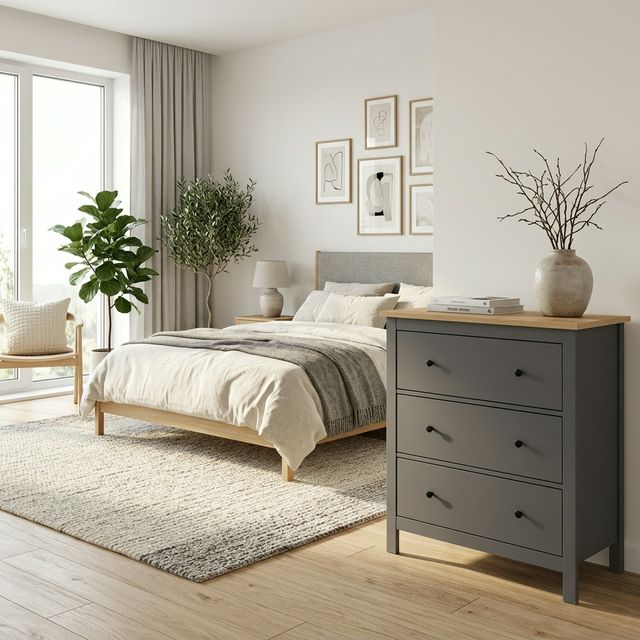 SAGA კომოდი სამი უჯრით