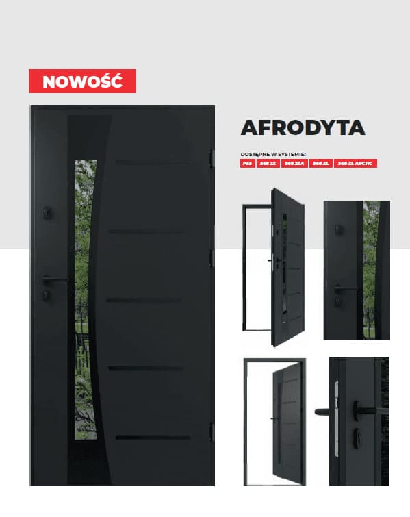 რკინის კარი Afrodyta P55 დათბუნებით