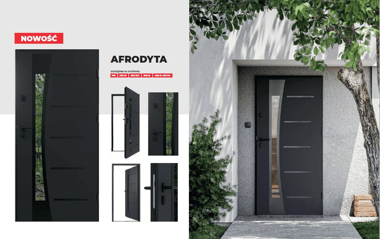 რკინის კარი Afrodyta P55 დათბუნებით