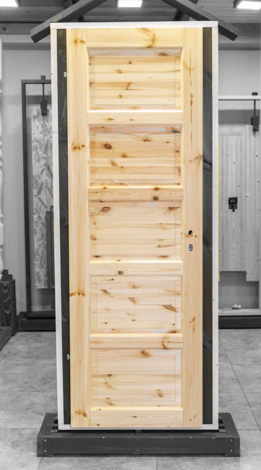 სკანდინავიური ხის კარის კომპლექტი Ilawa 38X700X2100 მმ