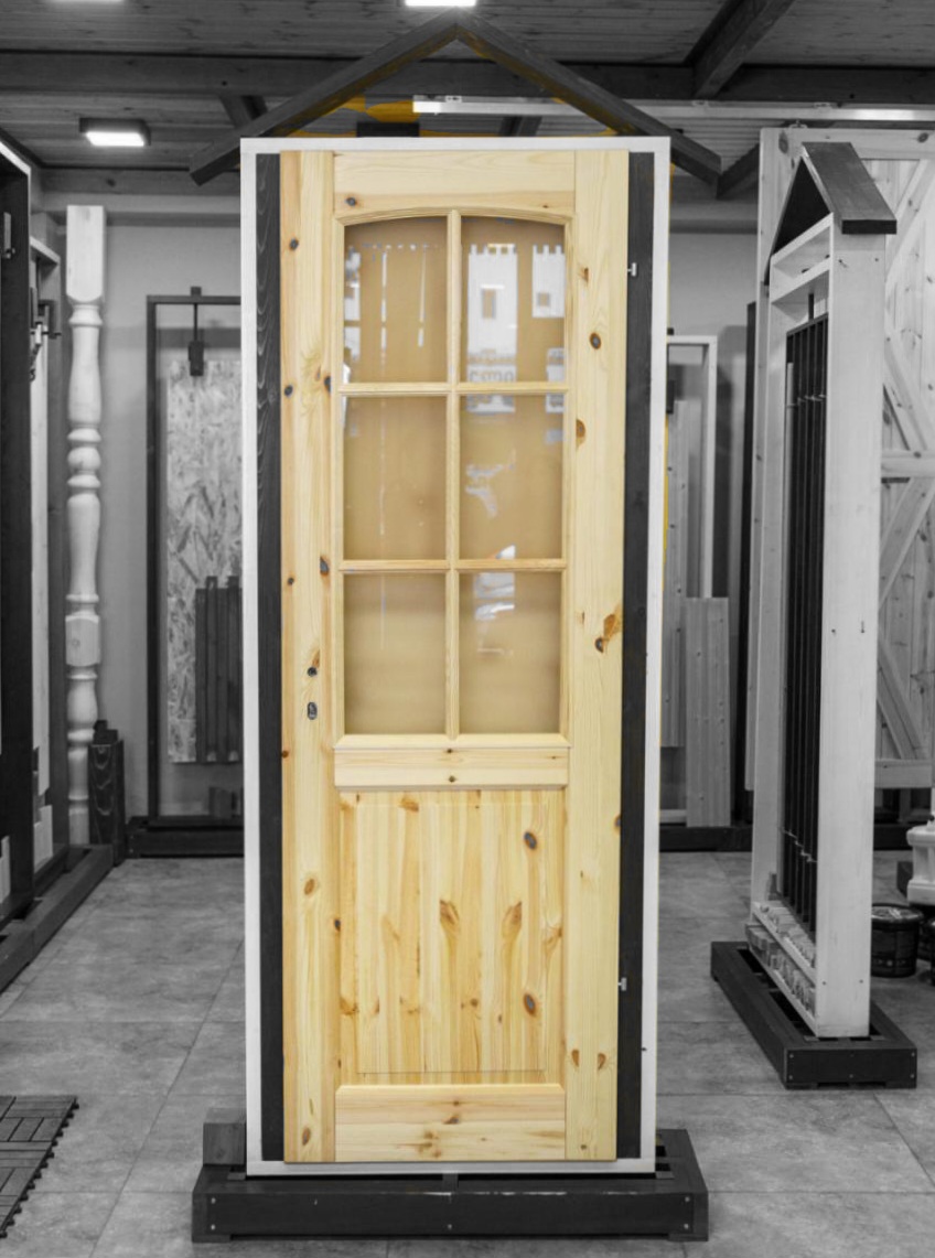 შემინული ხის კარის კომპლექტი sprose 38X700X2100 მმ