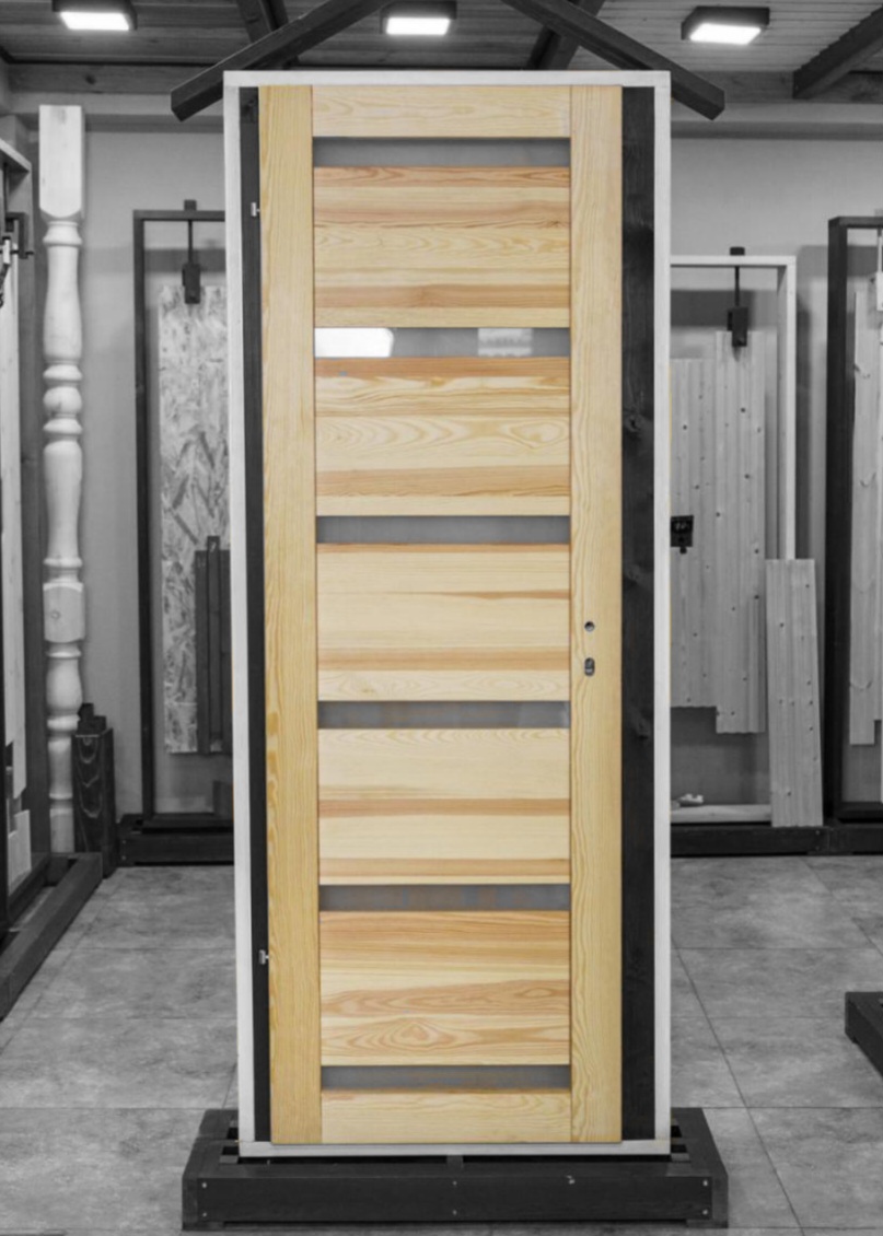 სკანდინავიური ხის კარის კომპლექტი genewa 38X700X2100 მმ